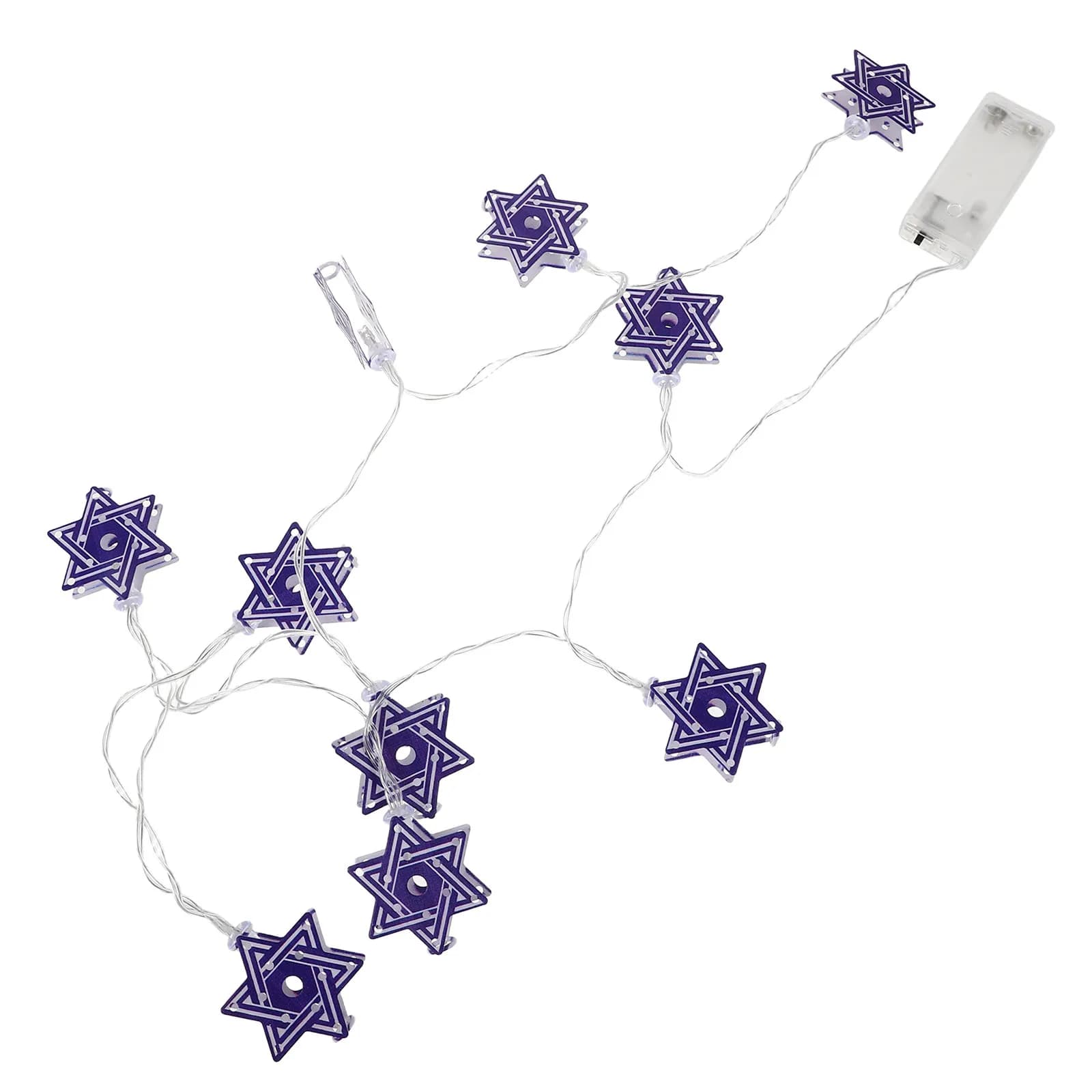 Blue White LED Star of David String Lights Hanukkah Jewish Festival Outdoor Indoor Holiday Lighting Star of David String Lights