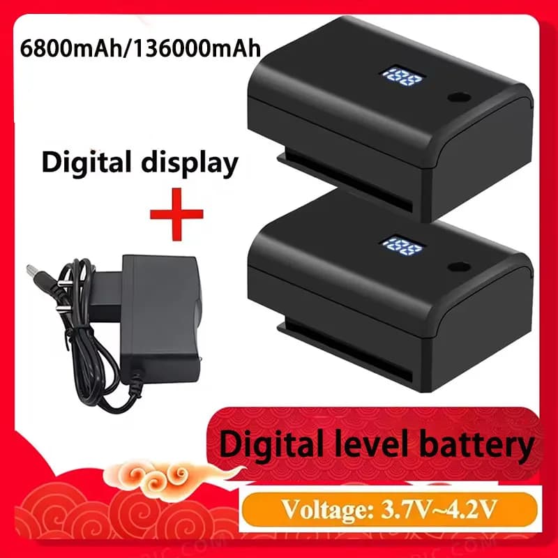 6800/13600 mAh High Power Rechargeable Battery Laser Level 360 Construction Tools to Level The Powerful 3D 12 Line Green Laser Level