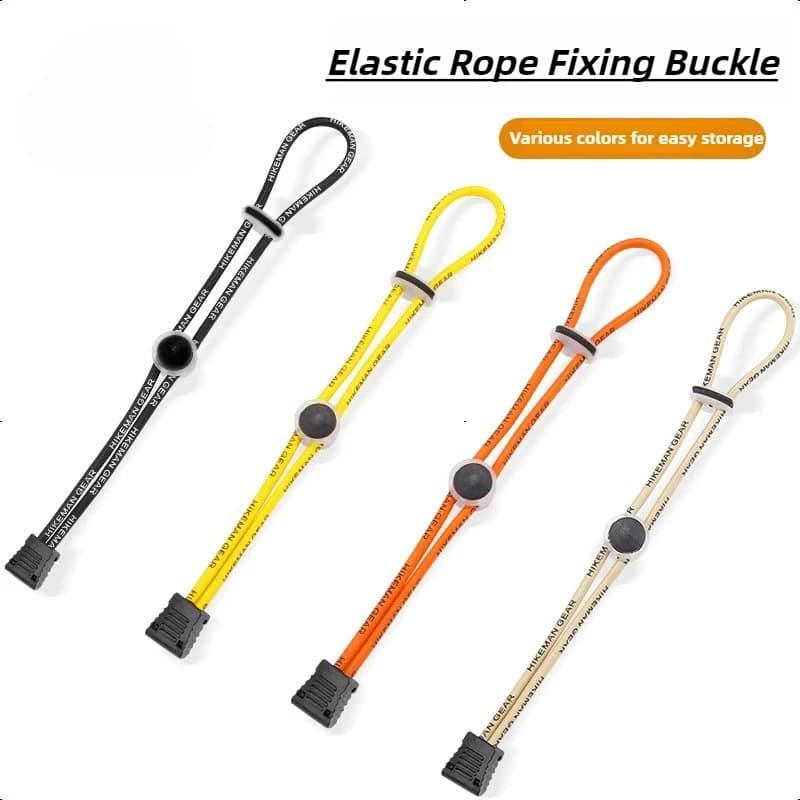 HIKEMAN Zaino da Escursionismo con Corda Elastica e Fibbia di Fissaggio, Attrezzatura da Campeggio, Gancio per Asta da Trekking con Corda Bungee