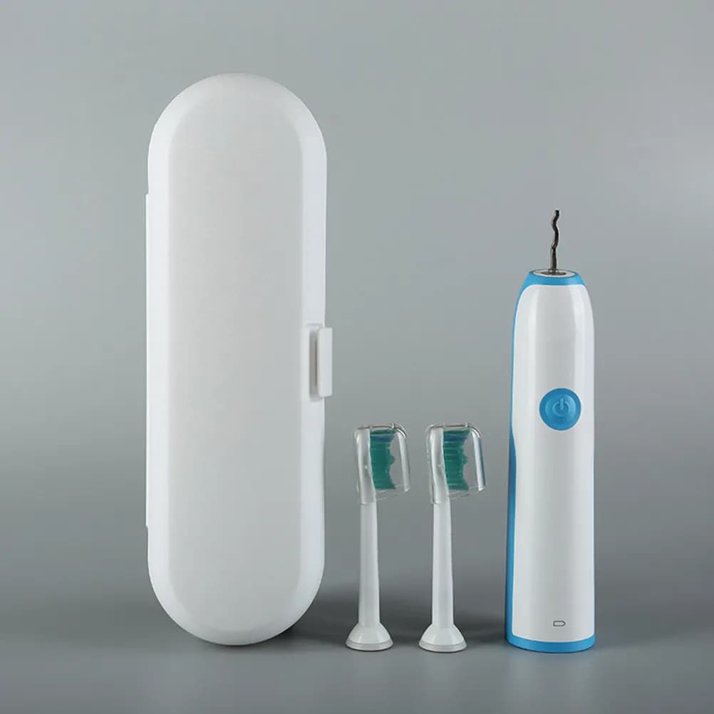 Porta Spazzolino Portatile da Viaggio, Custodia Contenitore per Spazzolino Elettrico, Bicchiere Lavaggio, Scatola Contenitore in PP per Campeggio e Casa, Bianco