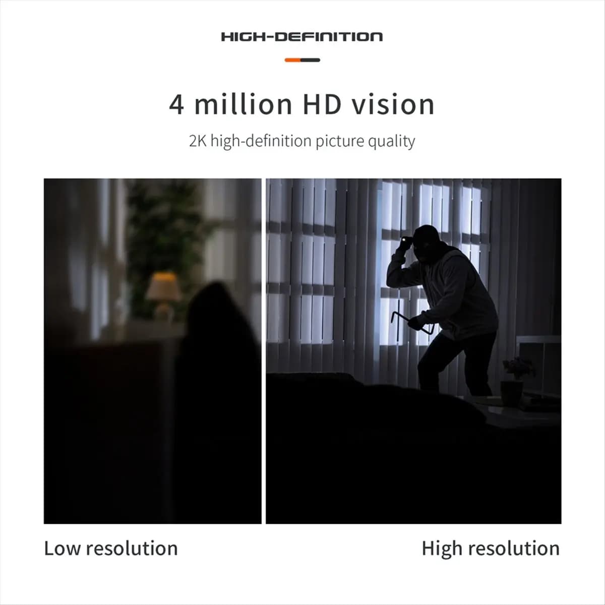 ABAN Tuya Smart Camera for Outdoor Wireless WIFI 2.4G/5G HD 4MP Rotatable Surveillance Camera Video Night Vision US Plug