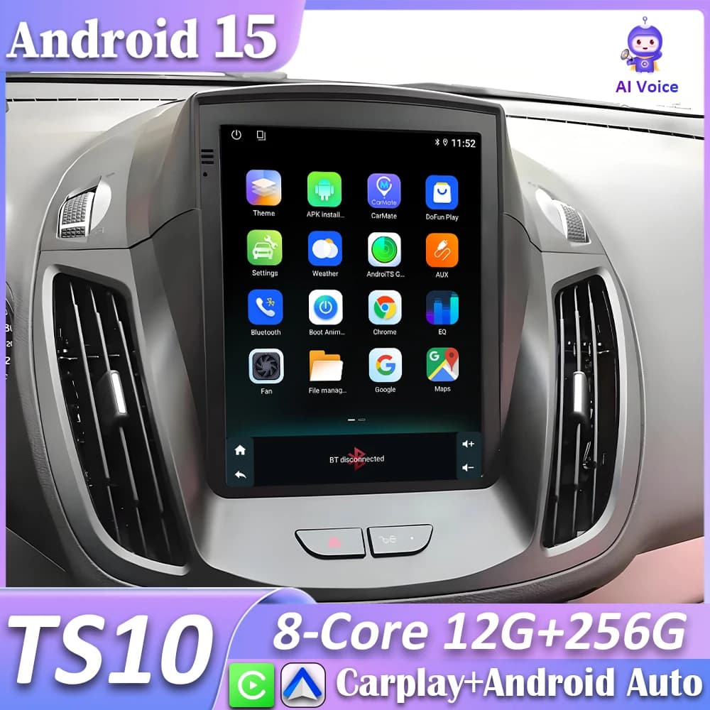 For Ford Kuga 2 Escape 3 2012-2019 Autoradio Carplay GPS navigation Stereo Android Auto Screen Multimedia Reader 5G Wifi No 2din