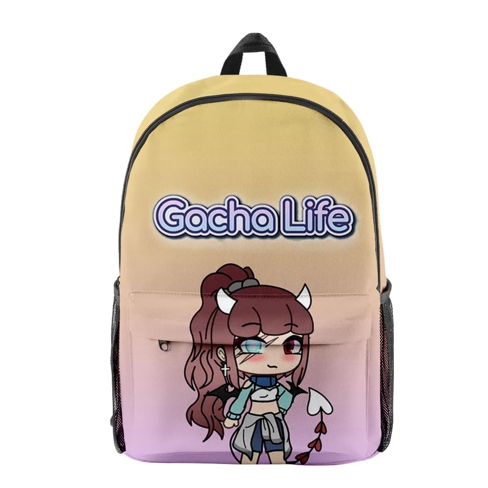 Cartoon popolare Gacha Life Borse da scuola per studenti stampate in 3D Zaini per notebook giovanili Borse da viaggio impermeabili per ragazzi/ragazze Oxford