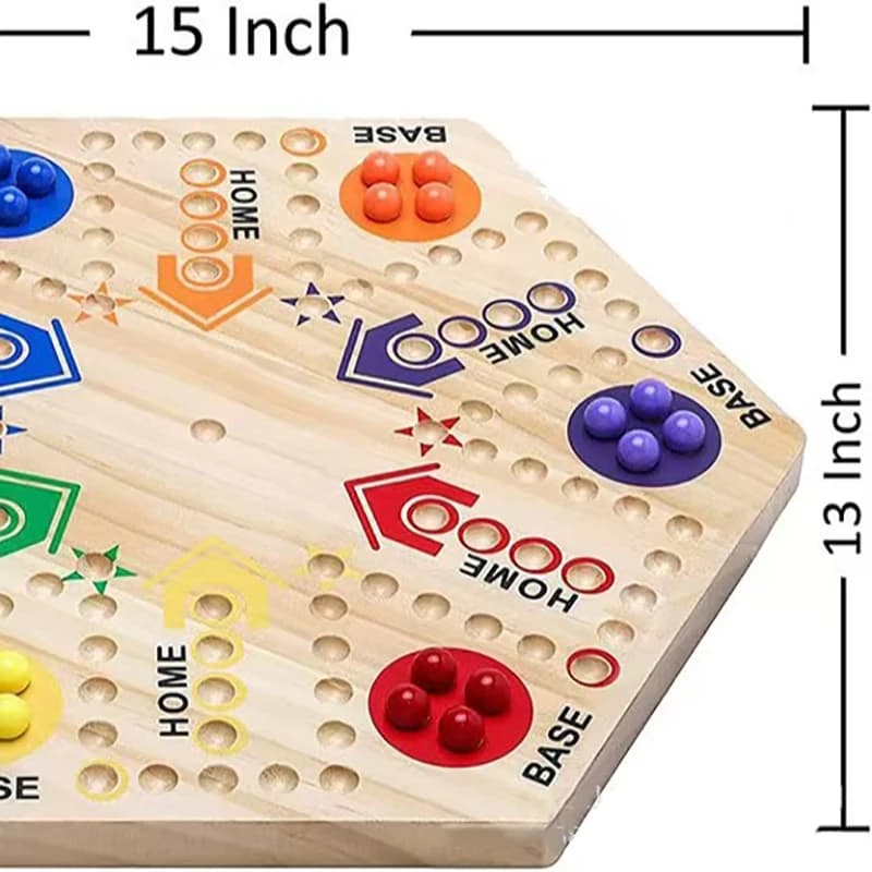 Gioco da tavolo Gioco da tavolo a doppia faccia Scacchi volanti Giocattolo educativo dipinto 4 e 6 giocatori Giocattolo da viaggio Regali per feste Giochi per famiglie