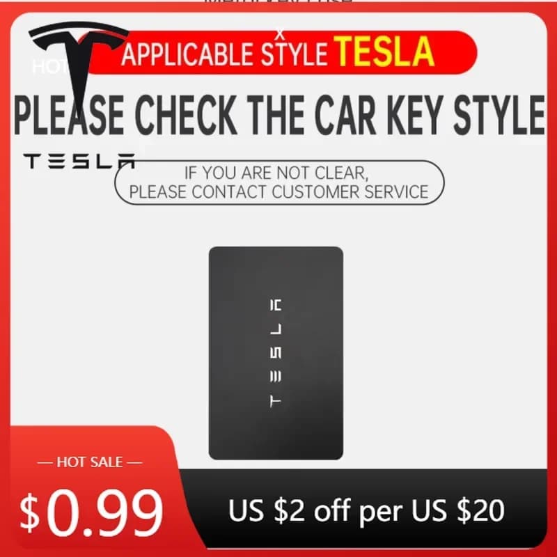 Custodia Protettiva in Pelle per Chiave Smart NFC Tesla Model 3 Model Y - Portachiavi Auto