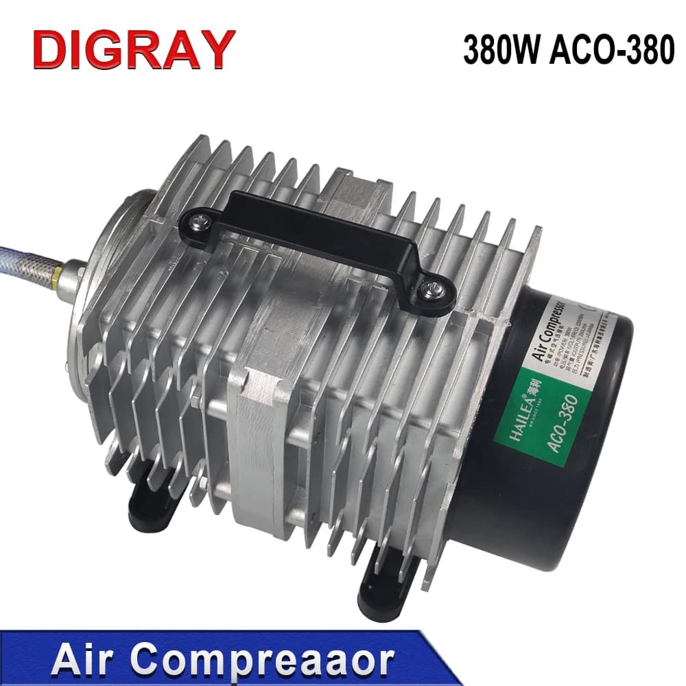 380 W DIGRAY Air Compressor Solenoid Air Pump, ACO-380 for CO2 Laser Engraving and Cutting Machine.