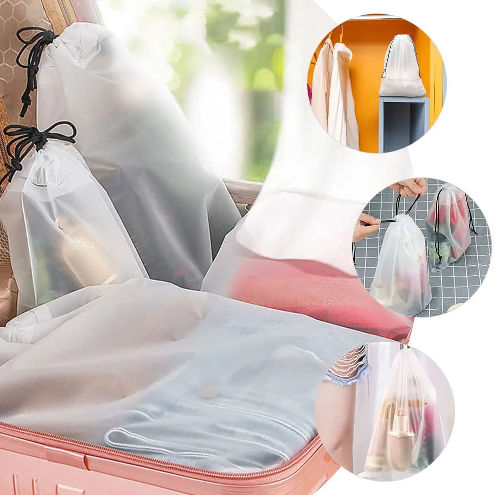 15 sacchetti per biancheria in PE, sacchetti multiuso con coulisse per viaggi, organizer per vestiti sporchi, forniture per la casa