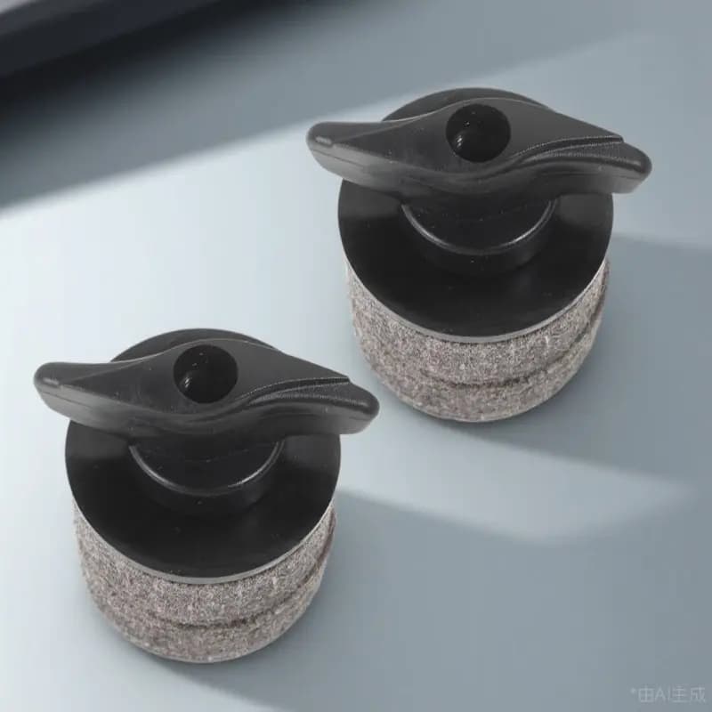 2 Set di Feltro per Piatti Musicali, Staffa in Plastica, Pad in Feltro per Batteria, Dado a Farfalla, Vite di Bloccaggio, Manopola, Kit Completo di Accessori per Supporto Piatti per Batteristi
