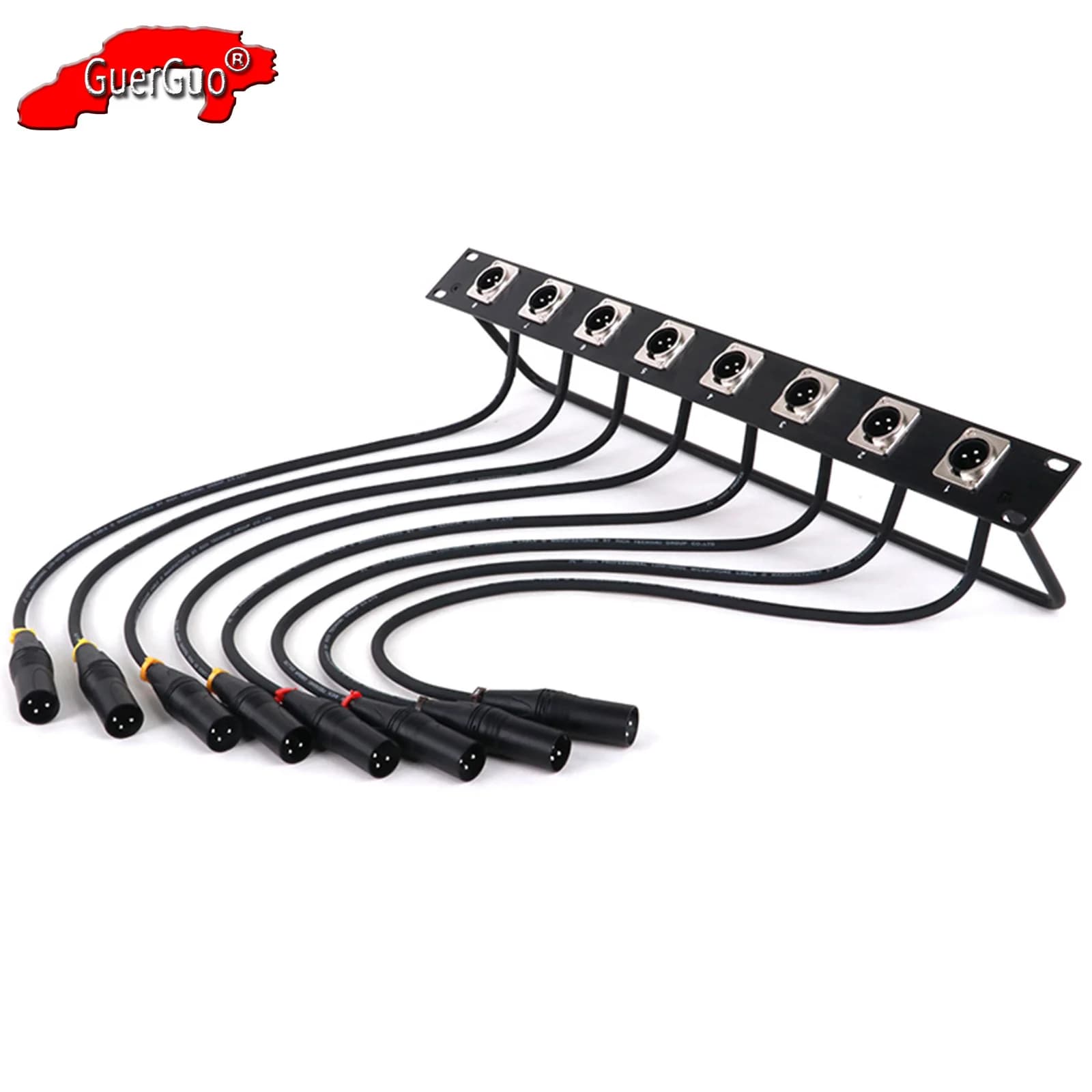 MIC male socket for mounting panel XLR 8-pin 3-pin audio extension cable XLR 3-pin male, XLR rack jumper for 8-way wardrobe