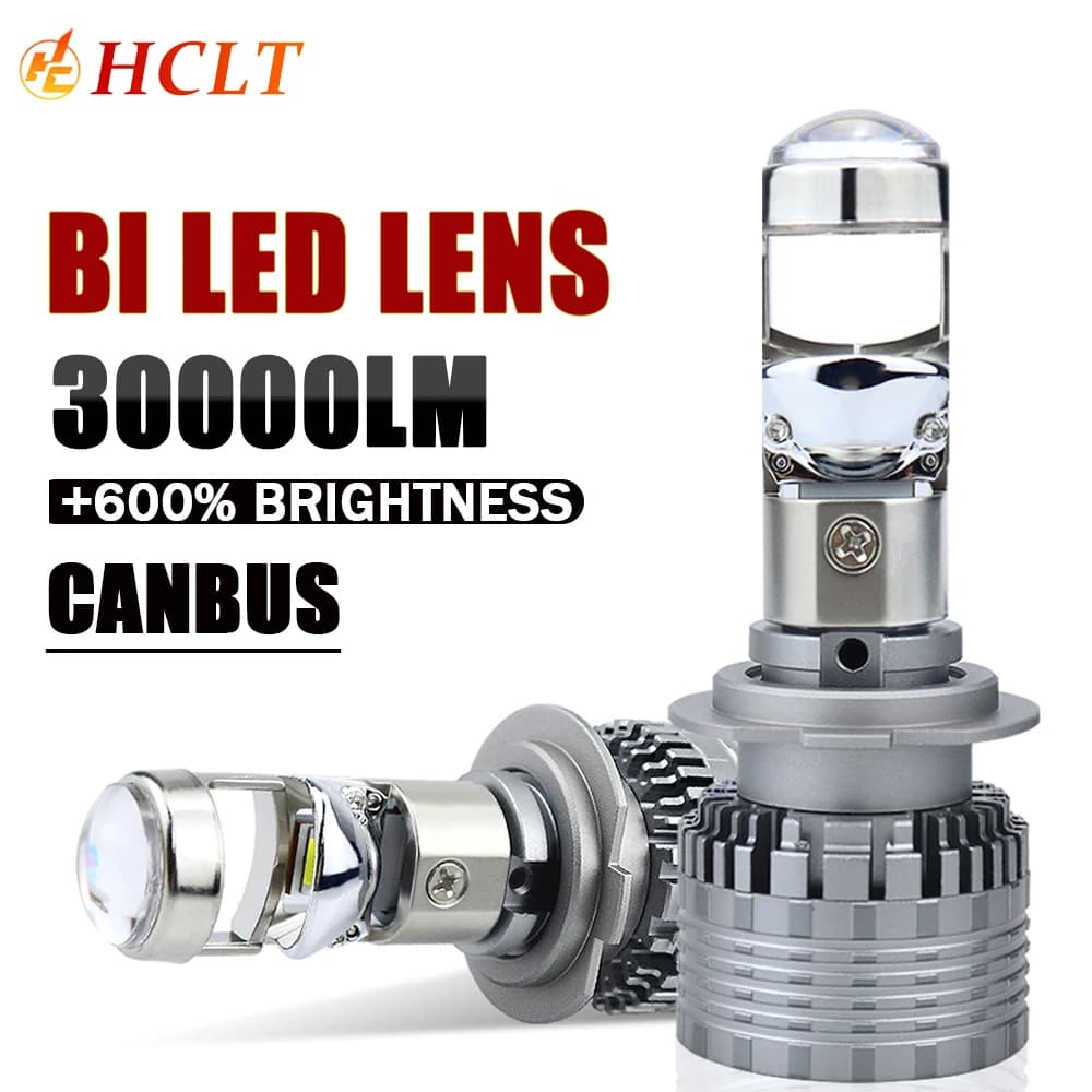 H7 H4 LED Faro Mini Lente Proiettore H11 9005 HB3 9006 HB4 Lampadina 30000LM Canbus 6000K Super Luminoso LHD Lampada Per Auto Con Ventola Turbo
