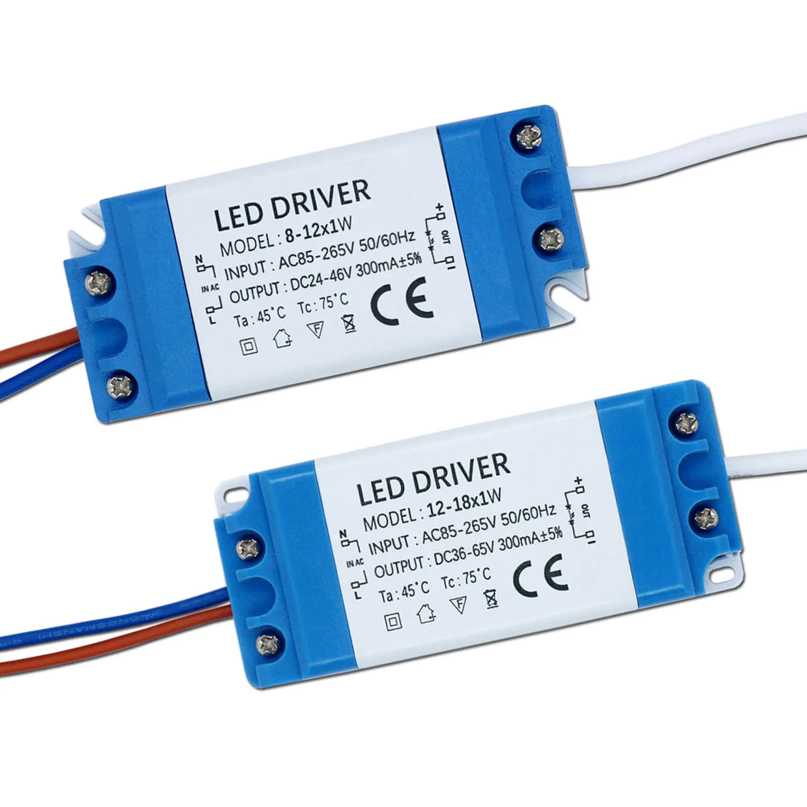 LED Power Driver 1W-36W 5.5 * 2.1mm Female Connector 300mA Constant Current Lighting Transformer for LED Light Strip Office