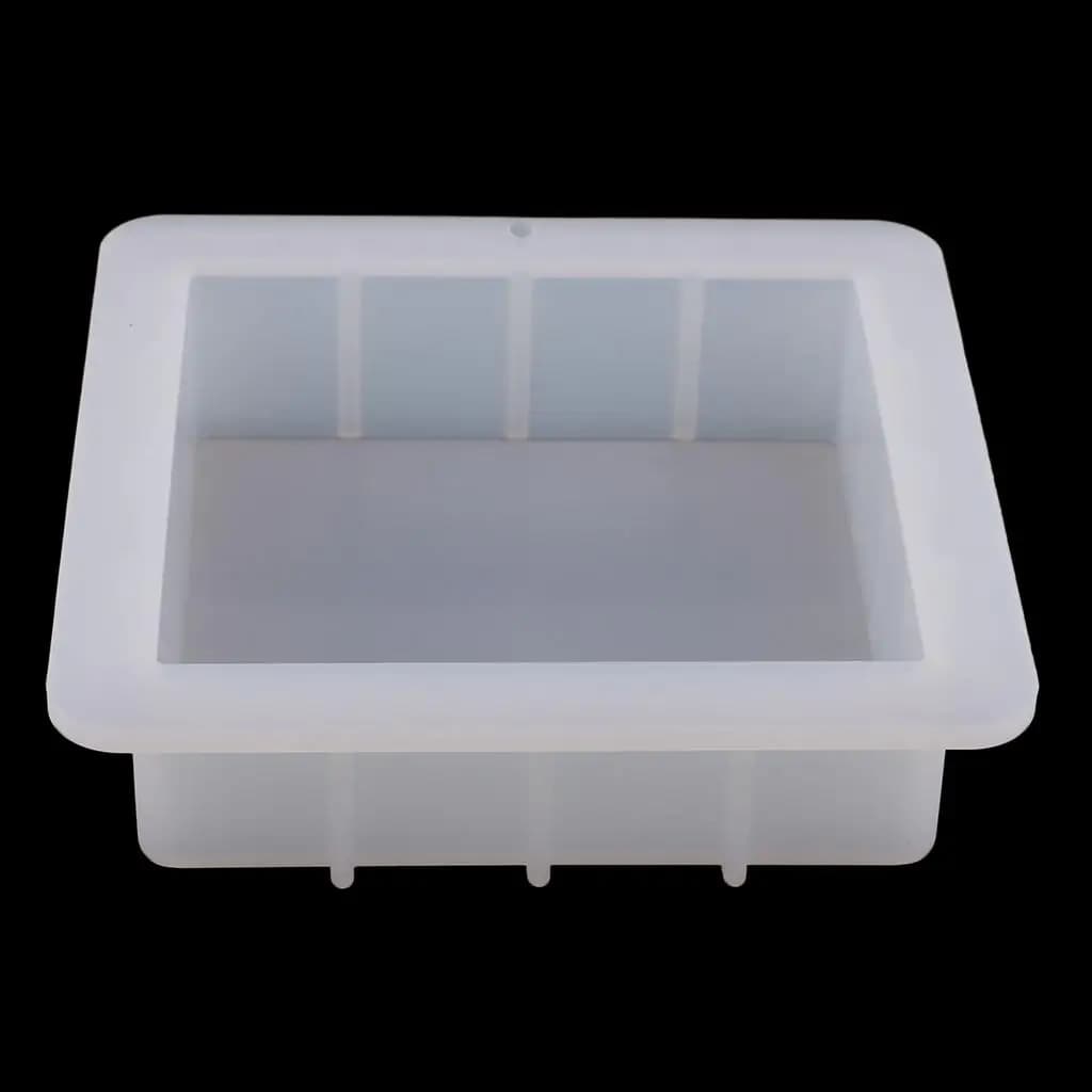 Stampo per pane di sapone quadrato in silicone Accessori per saponi fatti a mano antiaderenti Teglia da forno per candele e artigianato