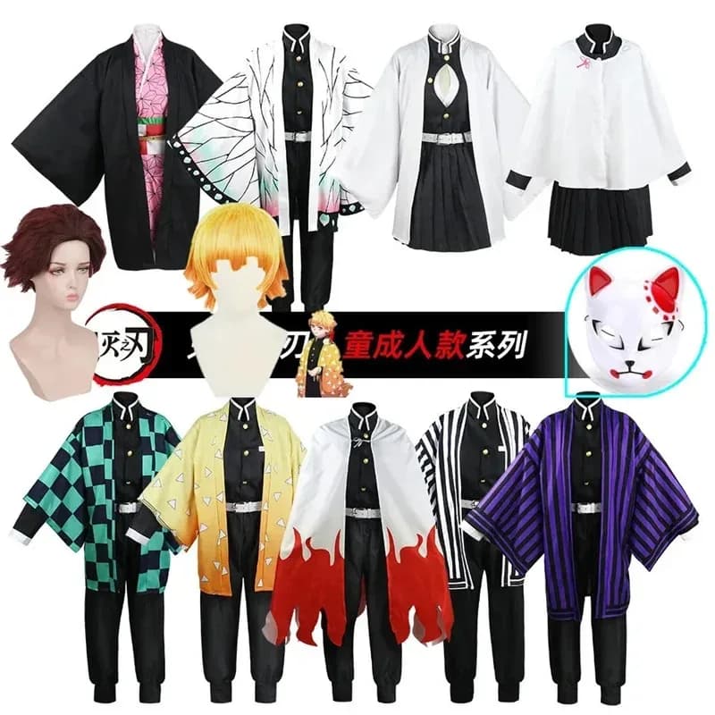 Demon Killer gioco di ruolo Uzu Tanjiro giochi di ruolo per bambini e adultiCostumi Shinobu Costumi di Halloween dei cartoni animati anime giapponesi