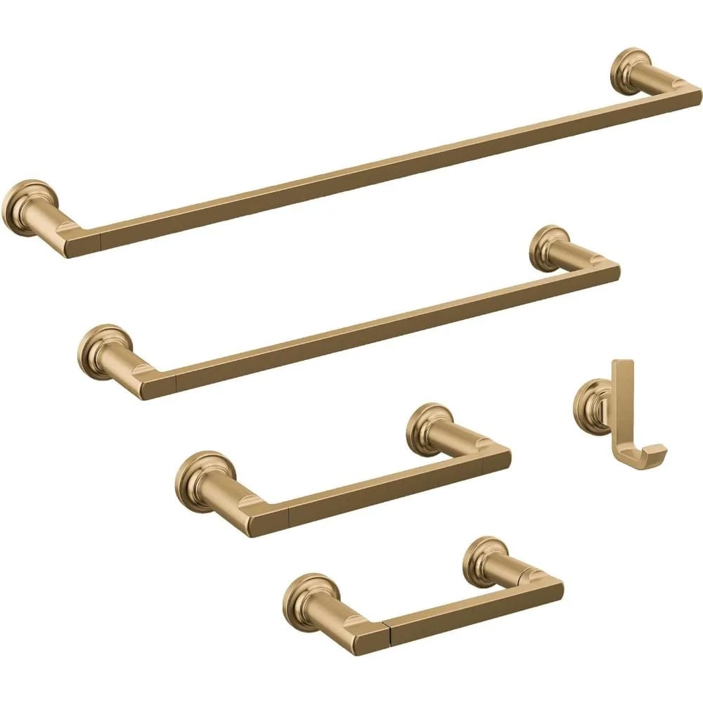 Elegante portasciugamani in bronzo champagne da 8 pollici - Ferramenta da bagno resistente alla ruggine con facile installazione