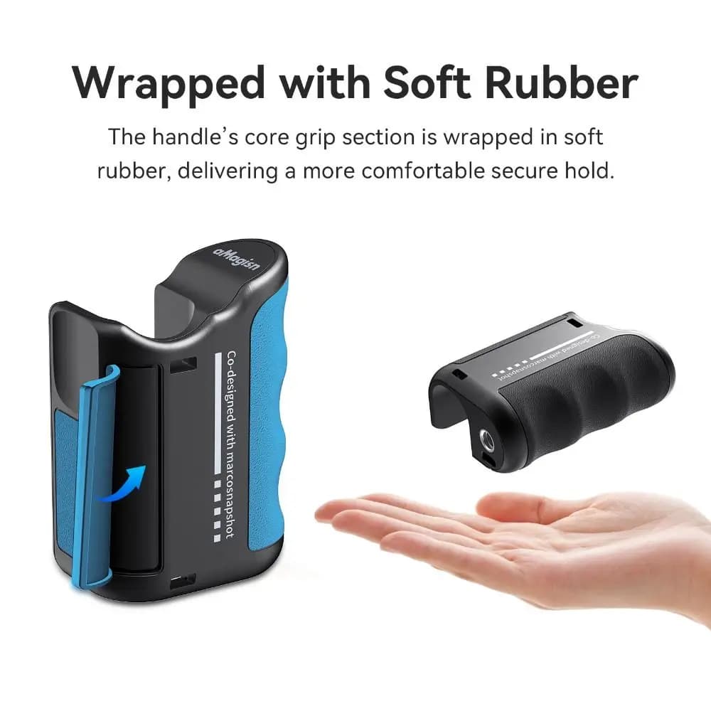 Plastic Action Camera Grip Handle Quick Release Shutter Button StreetGrip Vlog Holder Adjustable for DJI Action/Insta360 Ace Pro