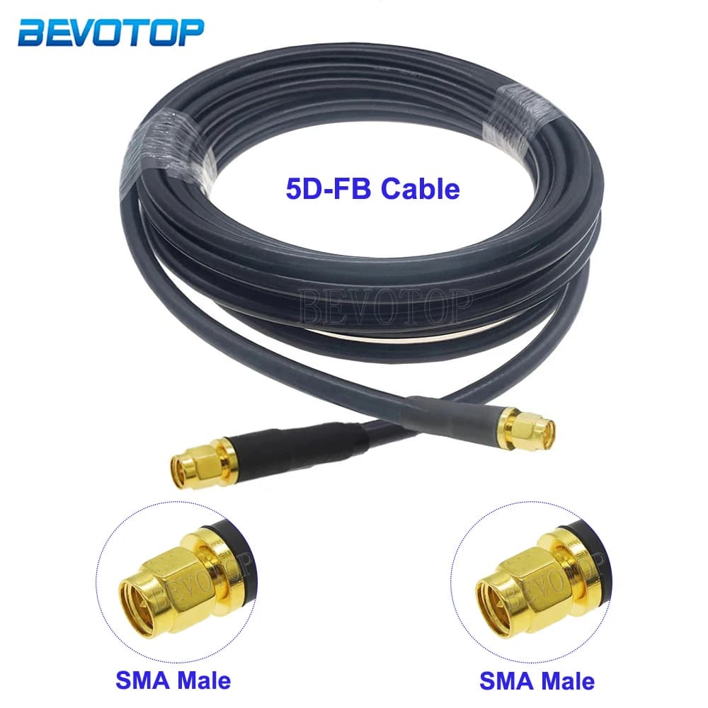 5D-FB SMA Male to RP SMA/SMA Male Connector 5DFB 50-5 RF Coaxial Cable Pigtail Low Loss 50Ohm WIFI Antenna Extension Cord Jumper