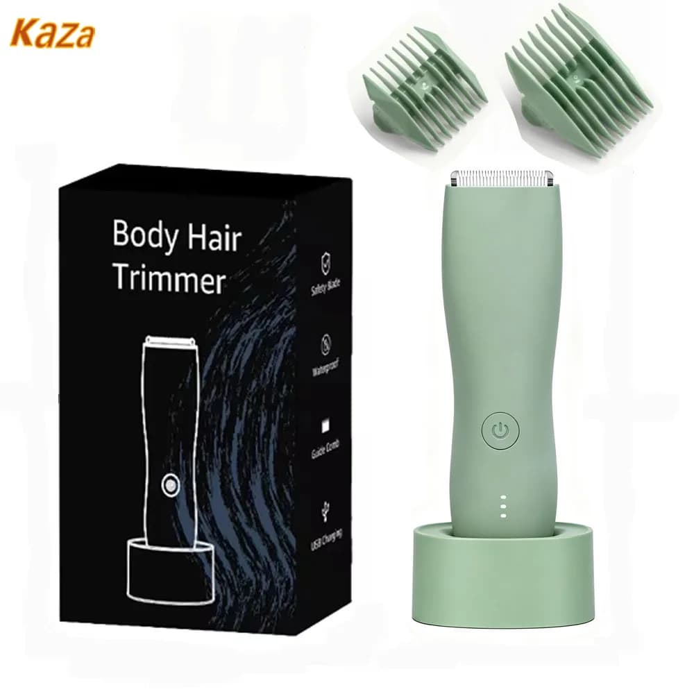 Body Trimmer for Men Beard Face Hair Body and Intimate Hair Trimmer Body Shaver Groomer Ceramic Male Electric Hair Clipper