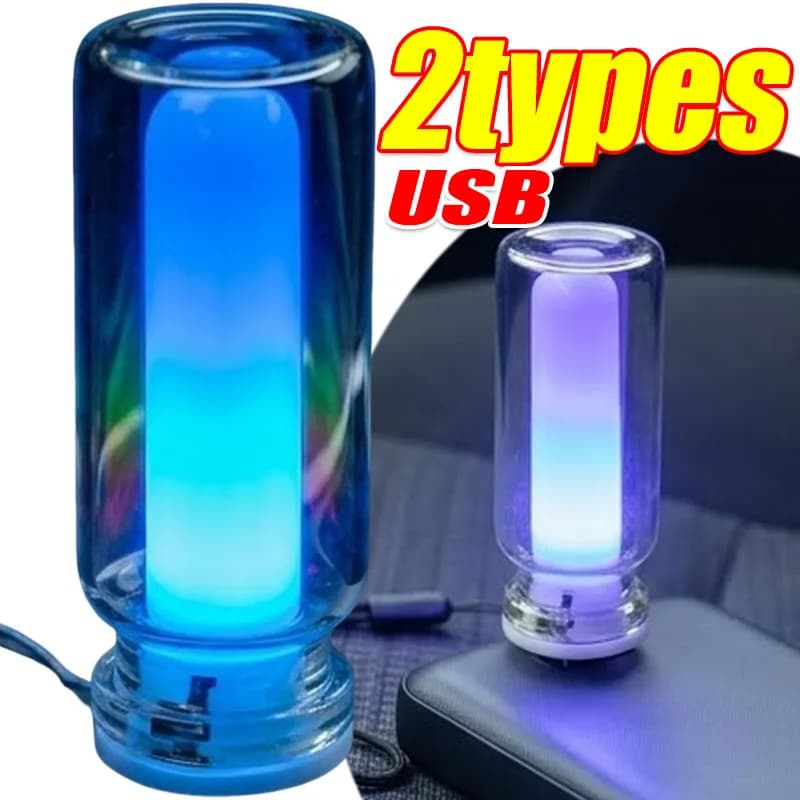 Candle Light with Color-Changing USB Car Simulated Ambient Lighting Durable Energy-Efficient Eco-Friendly Sturdy Wear-Resistant