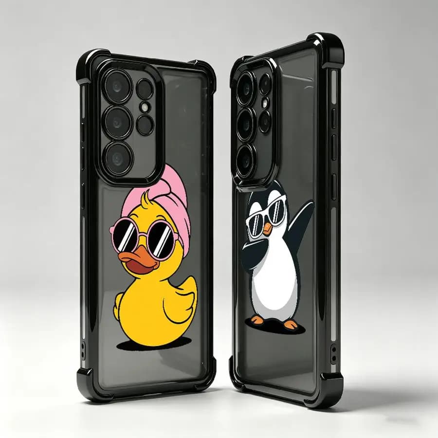 Cover per Telefono con Pinguino e Anatra per Samsung Galaxy 26 S21 S23 Note 20 Ultra S20 Ultra S22 Plus S25 Edge S24 FE
