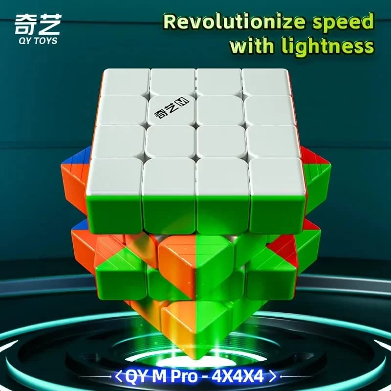 QiYi M Pro 4x4x4 Cubo magnetico 4x4 M Pro Cubo di velocità professionale Magnete senza adesivo Giocattoli educativi magici
