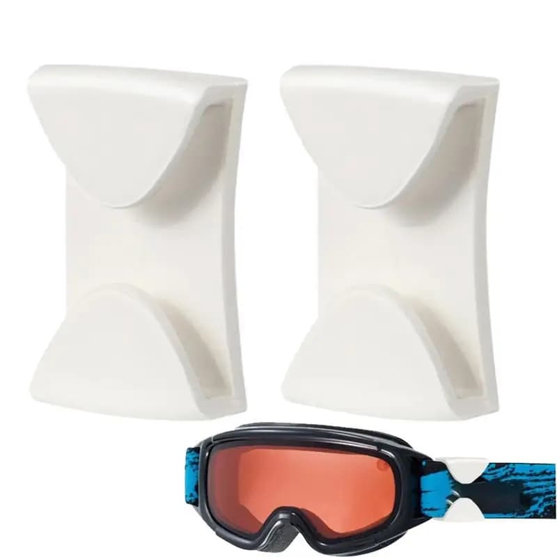 2 Pezzi Occhiali da Sci Clip Anti-Goccia Occhiali a Sgancio Rapido Grip Guide Laterali Fibbie per Cintura Multiuso Casco da Sci Clip Porta Maschera