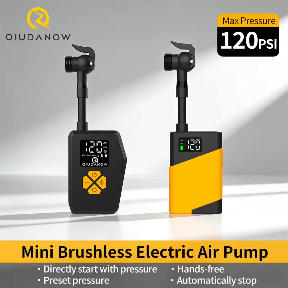 Compressore d'Aria Elettrico Intelligente con Schermo Digitale, Pompa per Pneumatici MTB e Bici da Strada, Gonfiaggio Rapido, Dispositivo Portatile per Attrezzatura Ciclistica
