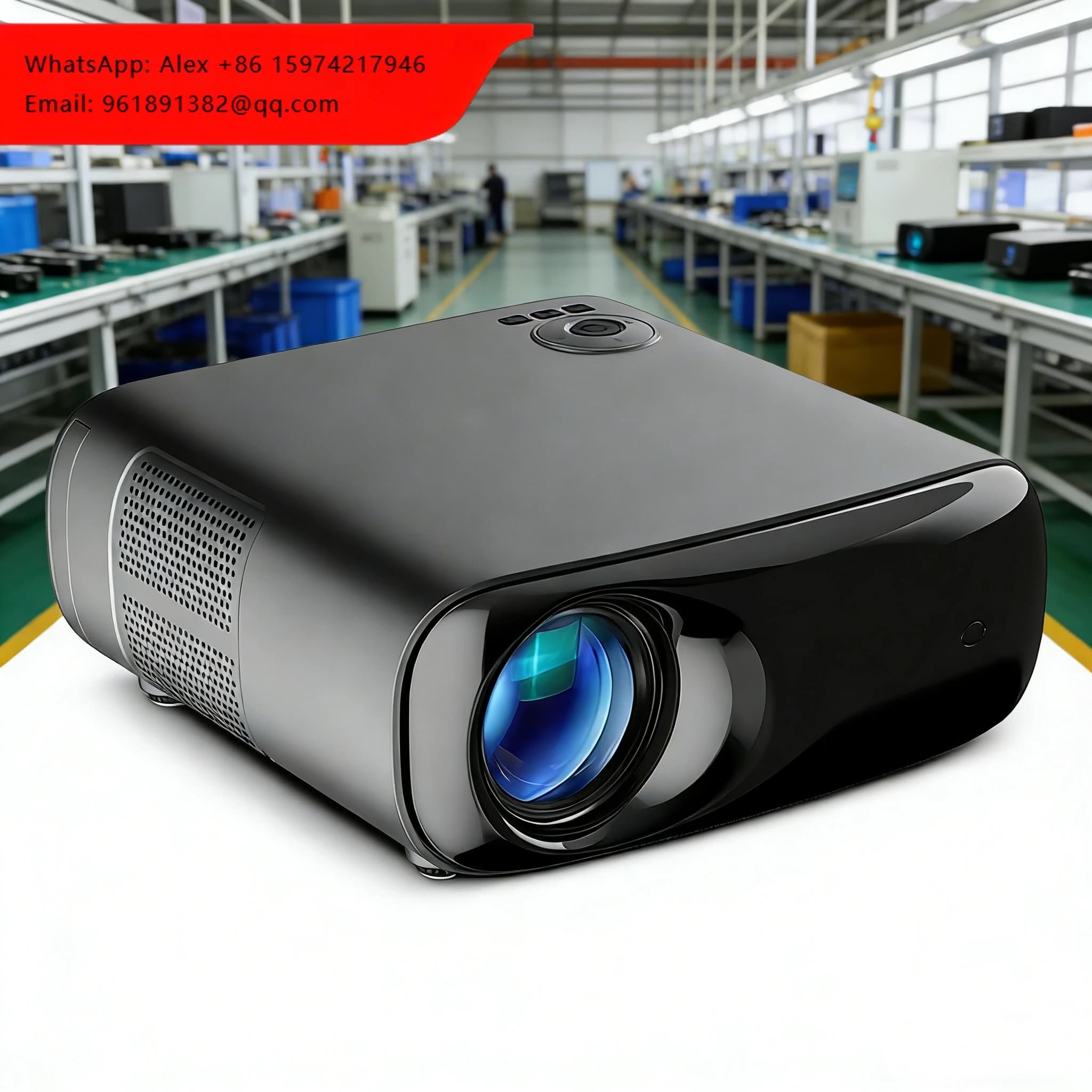 Proiettore Mini Portatile OEM ANSI 1080P Full HD Android 9 Supporto 4K WiFi 5G Proiettore Video con Borsa e Supporto AKEY9S
