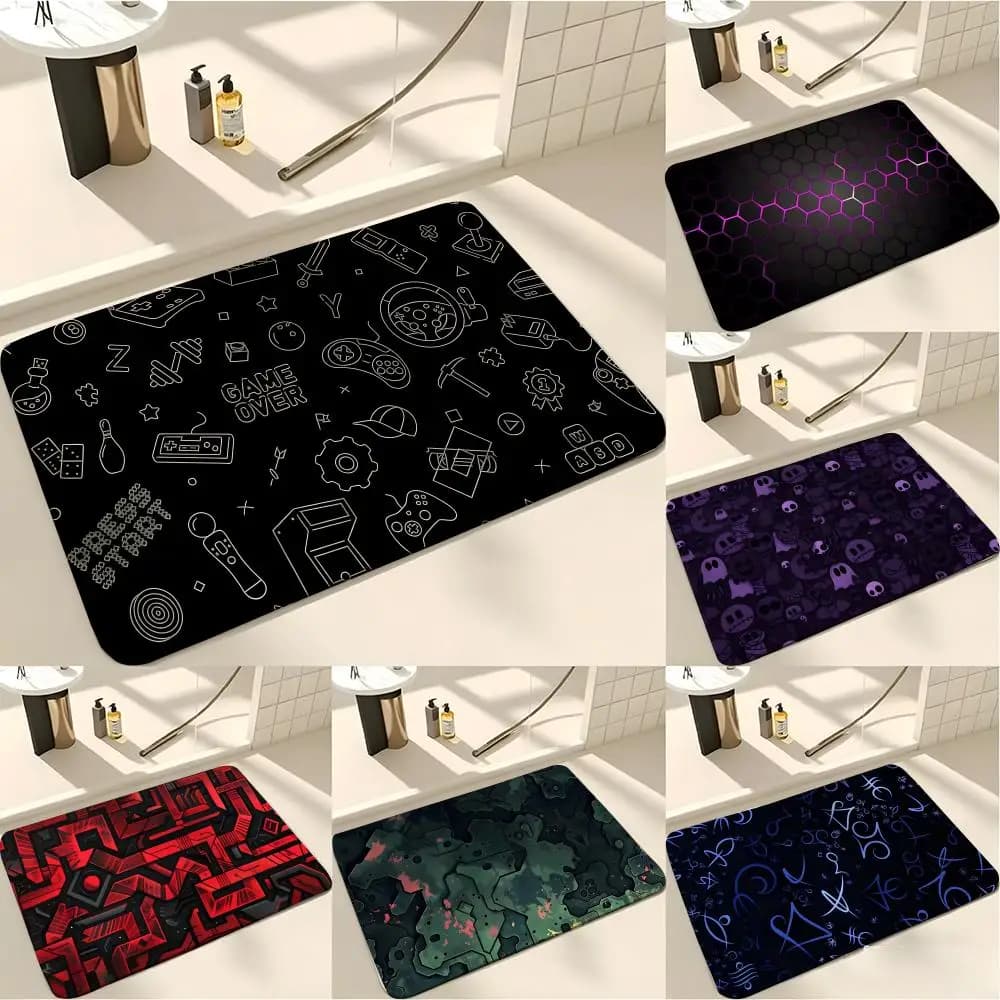 Bellissimo Tappetino Classico G-Graffiti, Tappeto Assorbente Antiscivolo per Ingresso, Bagno e Toilette