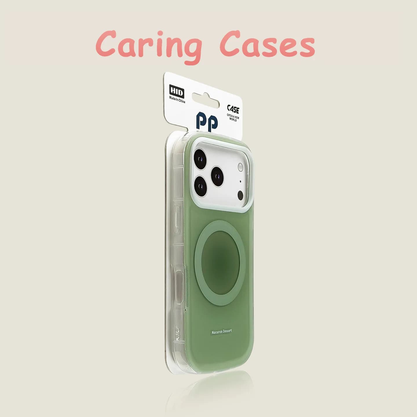 Per iPhone 17 Pro Max Custodia opaca Matcha Green Splice MagSafe Cover ovale antiurto con bordo morbido per iPhone 16 15 14 13