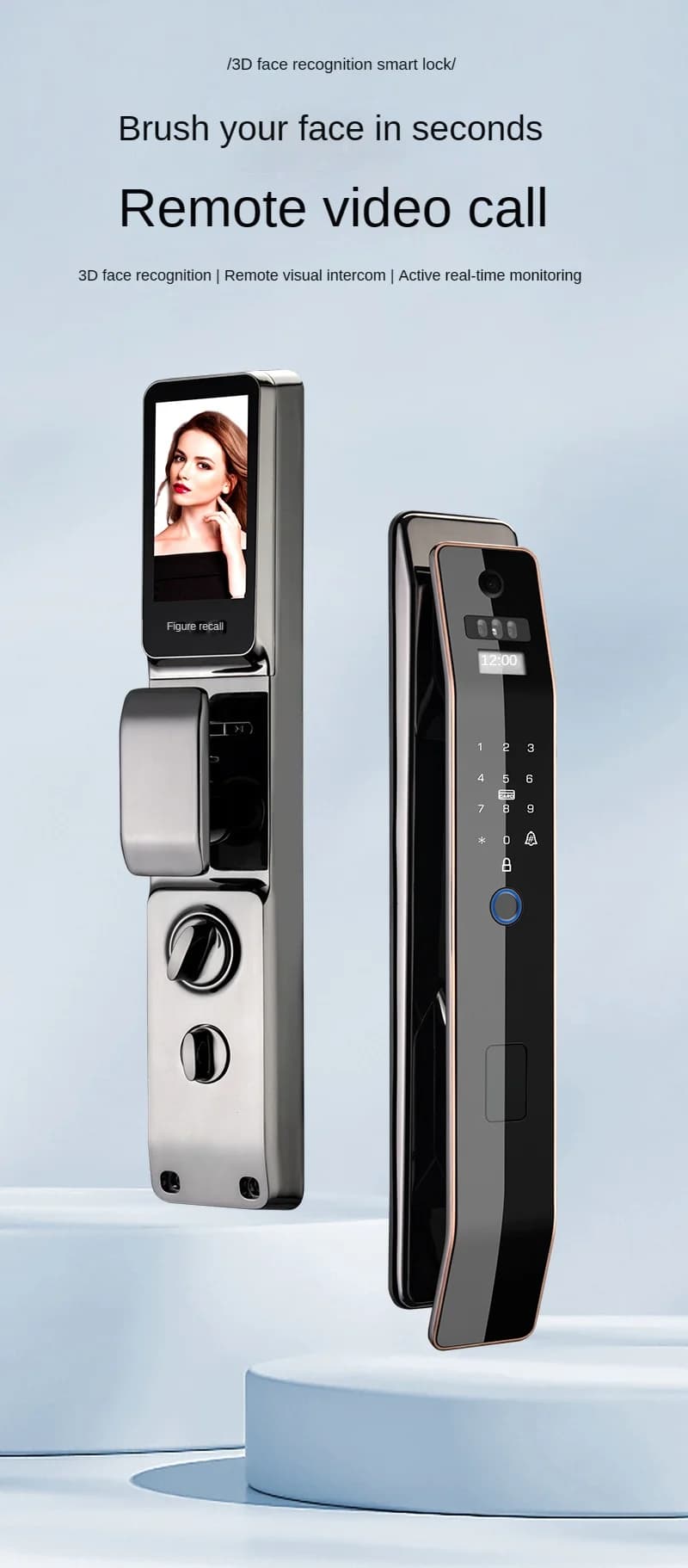 Sblocco password chiave digitale Tuya Smart Lock completamente automatico all'ingrosso in fabbrica per smartphone per porta in alluminio MYT