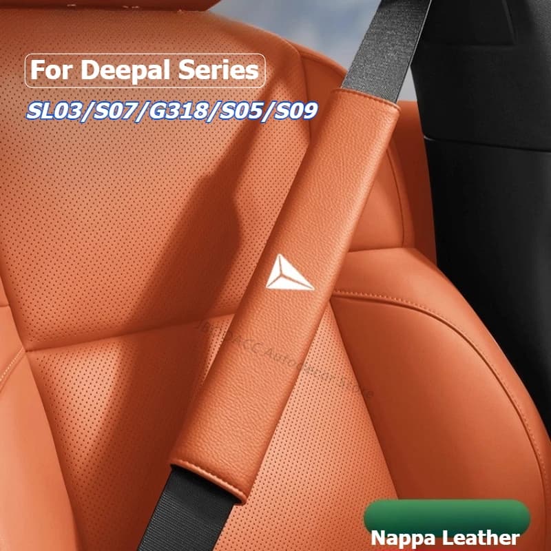 Auto Safety Belt Cover Leather Cover for Changan Deepal SL03 S07 G318 S05 S09 S7 Car Seat Cover Interior Protection