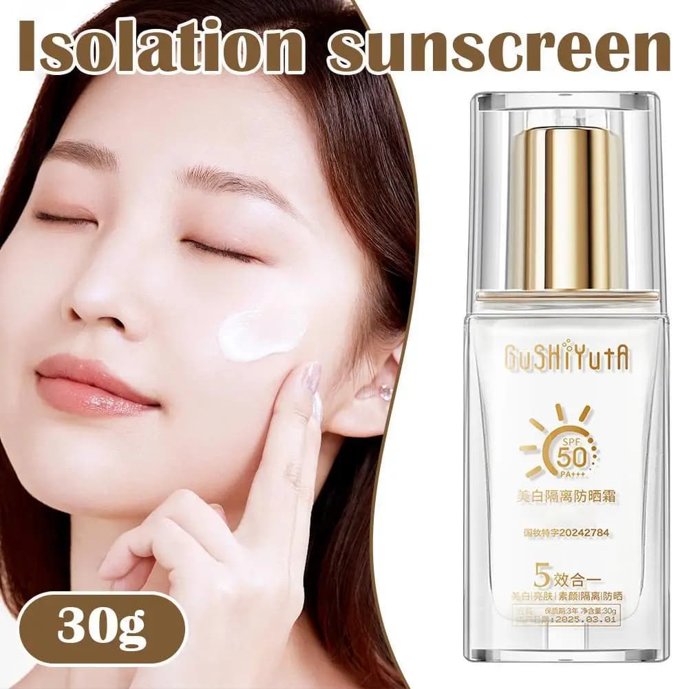 SPF50+ PA+++ Isolation Sunscreen Cream Lightweight Breathable Non Greasy Cast Oil Control Moisturizing Outdoor Skincare