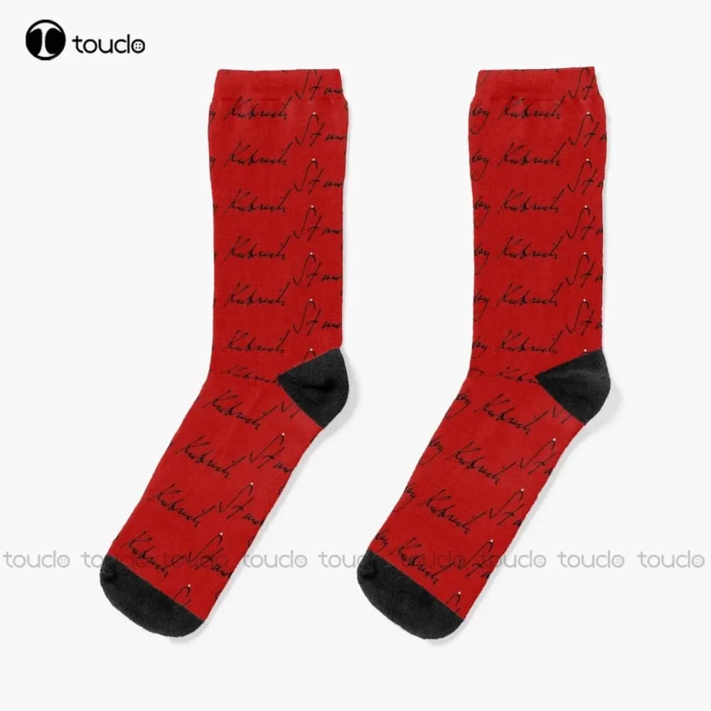 Stanley Kubrick Socks Signed Women's Football Socks Thanksgiving Christmas New Year Gift Unisex Socks for Adults Custom