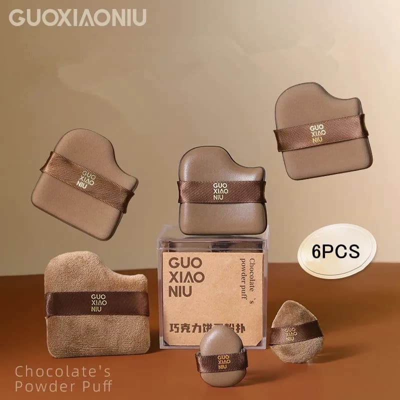Guoxiaoniu Set di 6 Spugnette per Trucco, Applicatori per Fondotinta Air Cushion e Cipria, Strumenti Cosmetici all'Ingrosso