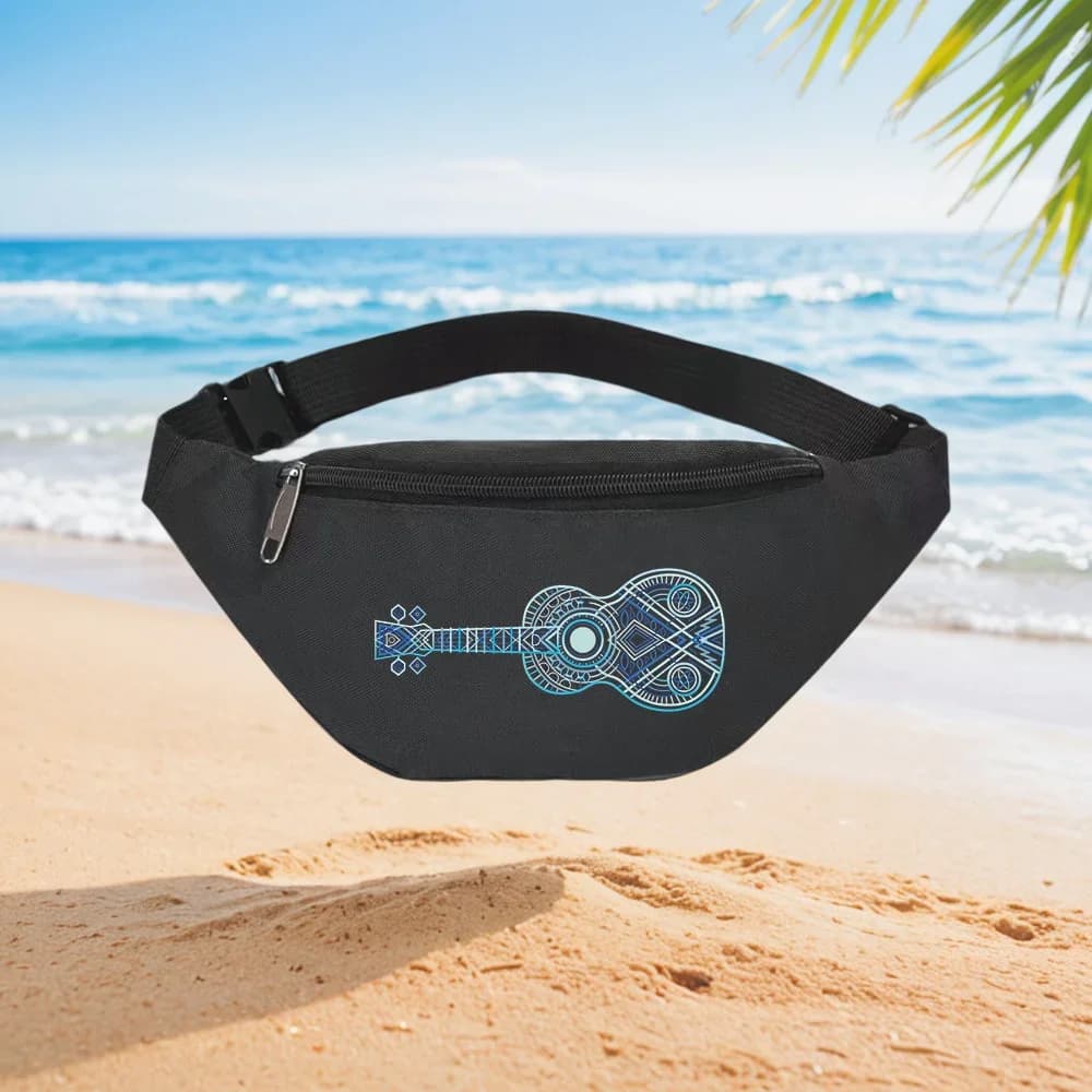 Design geometrico Ukulele Modello per chitarra Zaino in vita Borsa a tracolla per petto Strada Casual Sportiva Alla moda Semplice Stampa unica
