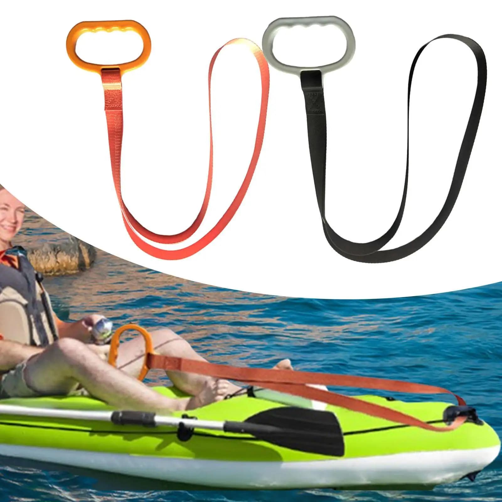 Aiuto in piedi per kayak Accessori per trascinamento Maniglie per barra per tracciare Kayak Fitness Fila Attacco Manubri Allenamento per la forza