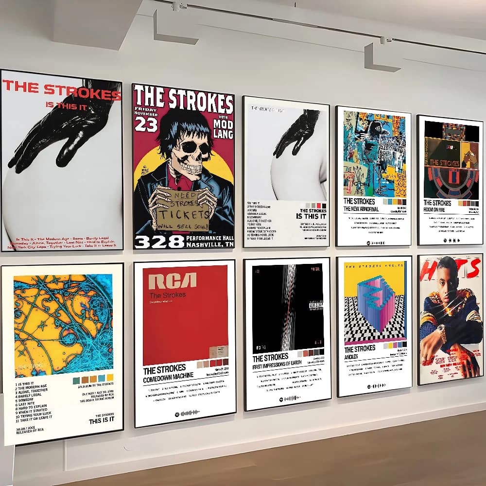 Pop Rock Band The Strokes Poster Casa Soggiorno Camera da letto Bar Caffetteria Art Decor