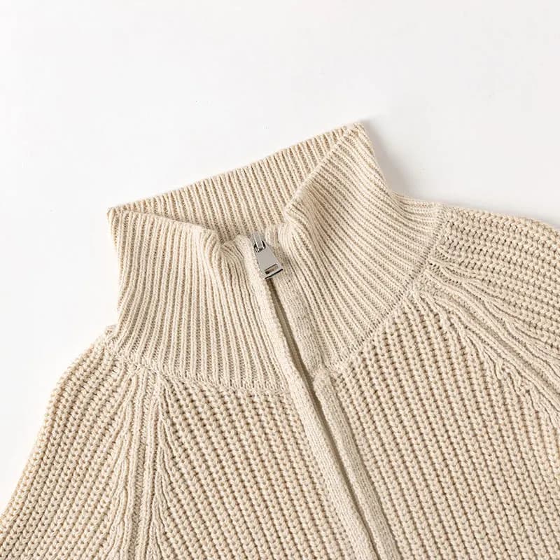 2025 new European and American children's thick needle pure cotton thread zipper sweater jacket boys and girls baby knitted car