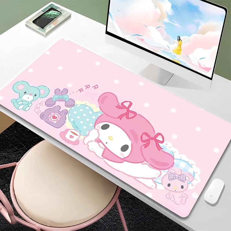 Tappetino per mouse estetico alla moda My Melody, accessori da gaming, tappetino per tastiera del computer, progettato specificamente per i giocatori di e-sport.