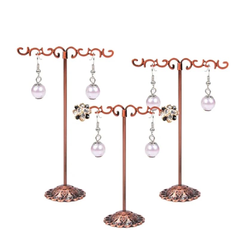 3 Pcs Jewelry Earrings Display Ear Stud Hanger Shelf Stand Jewelry Organizer Showcase
