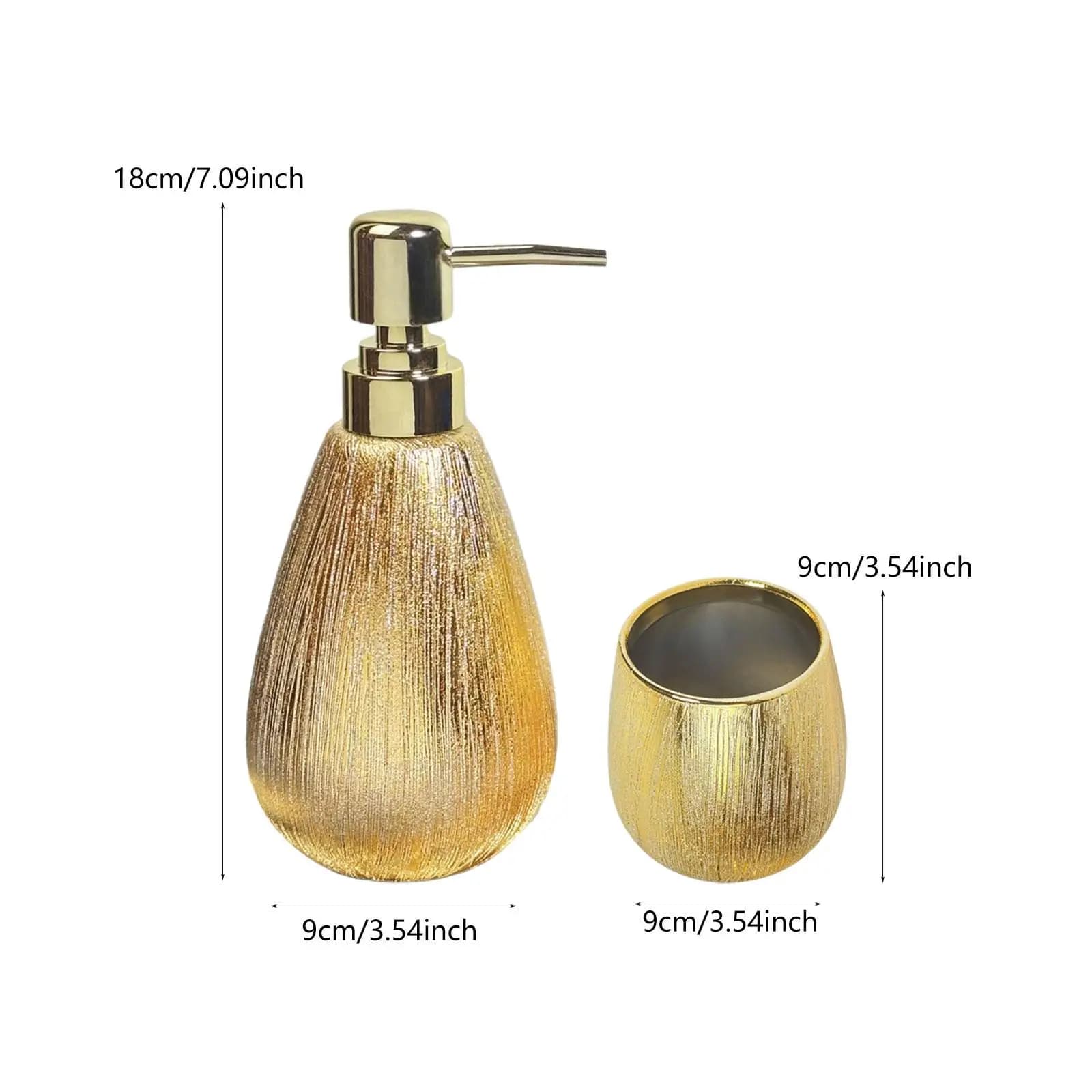 2Pcs Bathroom Accessories Set Soap Dispenser for Washing Room Hotel Home