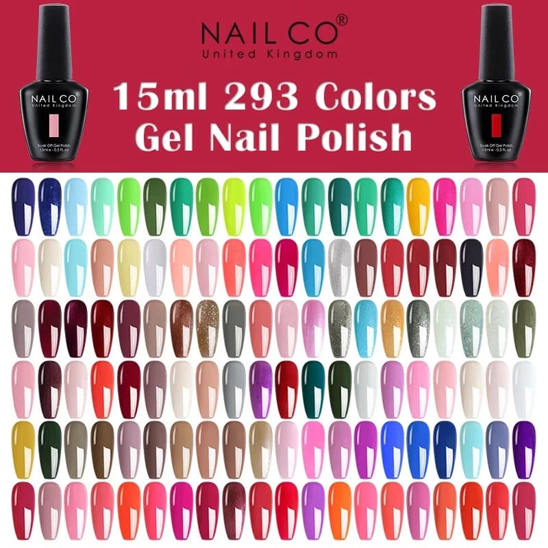 NAILCO 15ml nero bianco rosso rosa smalto per unghie ColorGel serie 333 colori Vernis Gel per unghie UV Nail Art Glitter tutto per Set Manicure