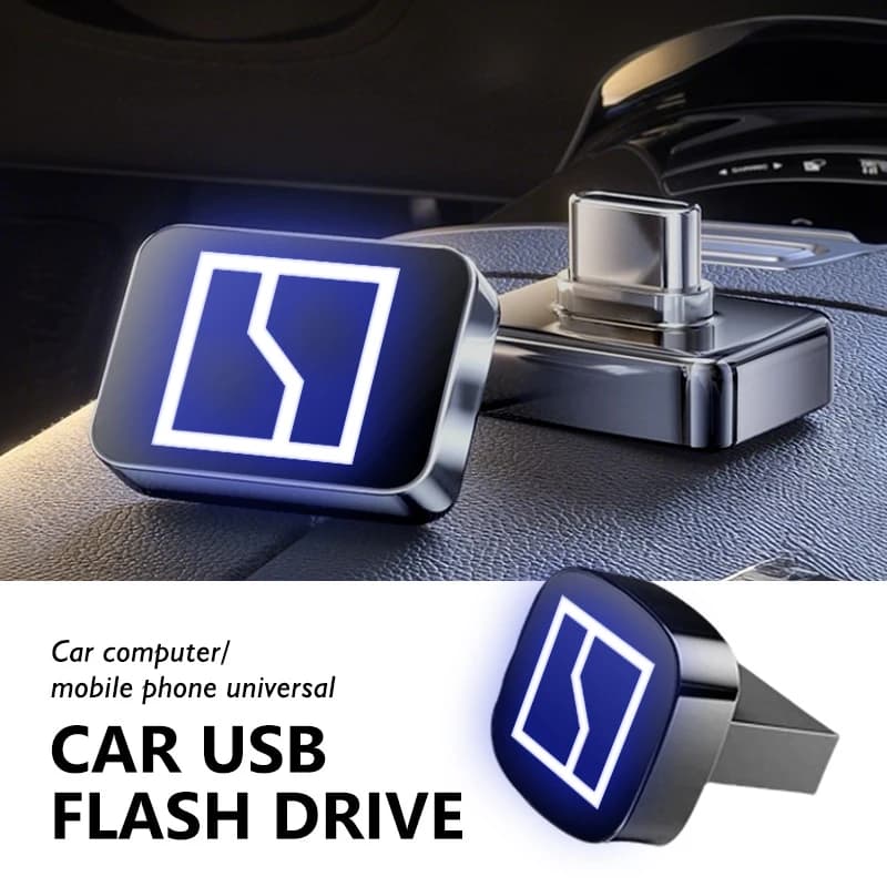 Car Dashboard Portable Storage 32GB/64GB Square USB Flash Drive For Zeekr 001 EV 2021-2023 009 X 2021 2022 2023 Krypton