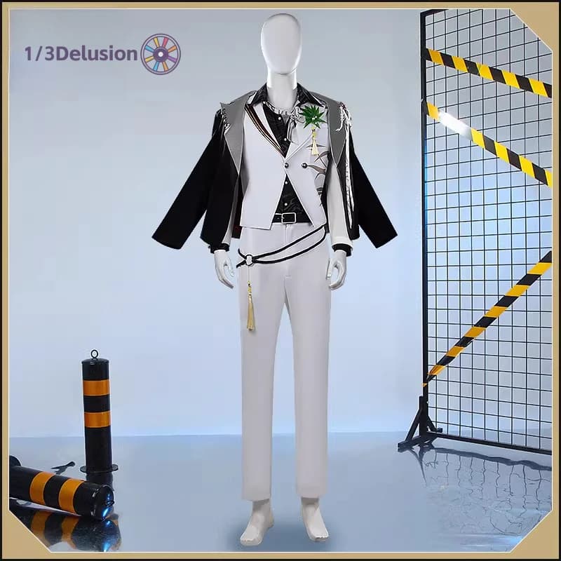 Costume Cosplay Completo di QiuYuan da Wuthering Waves, Set Uniforme per Giochi di Ruolo, Outfit per Halloween e Feste in Maschera per Uomo