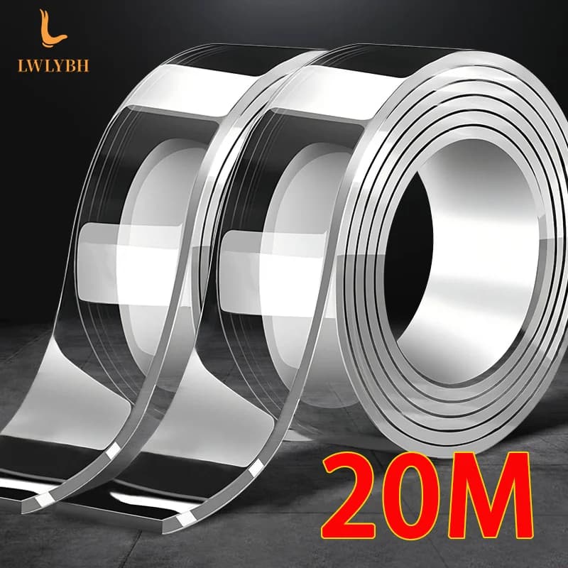 Two-sided Adhesive Tape Transparent Adhesive Tape Waterproof Extra Durable Reusable Decorative Tape thickened Home Tools