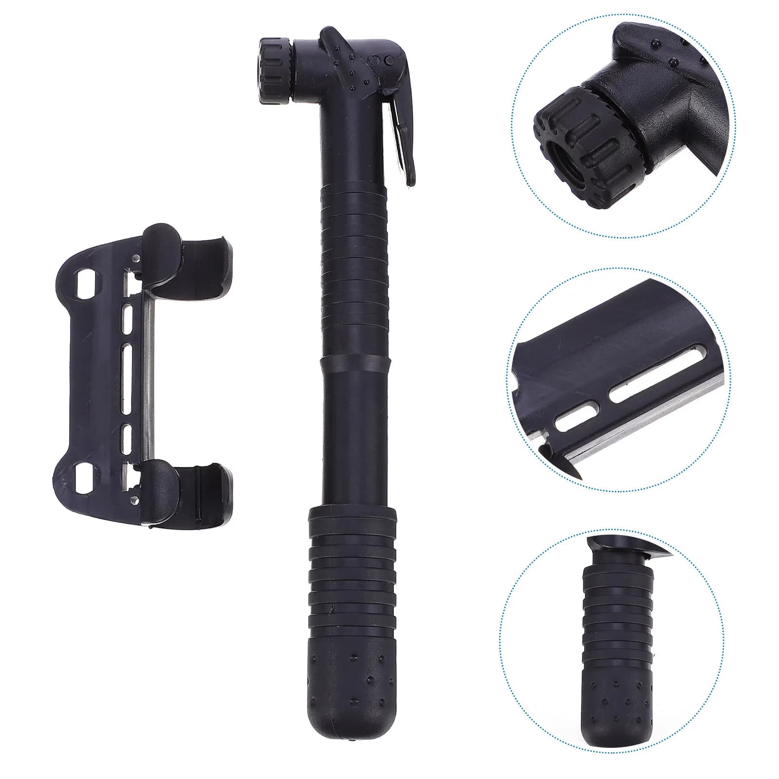 Set Mini Pompa d'Aria per Gonfiaggio Pneumatici Bici con Design Portatile ad Alta Pressione, Ugello Americano e Francese, Multifunzionale