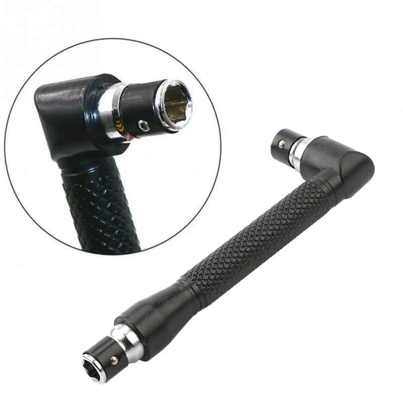 Hexagon screwdriver tip type L 1/4 90 ° Black wrench 6,35 mm with double end handle