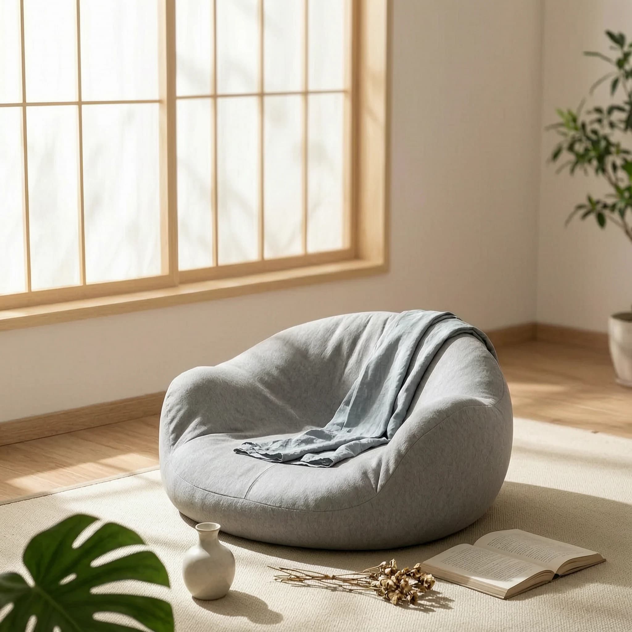 Padded Contoured Meditation Cushion Floor Seat for Sitting