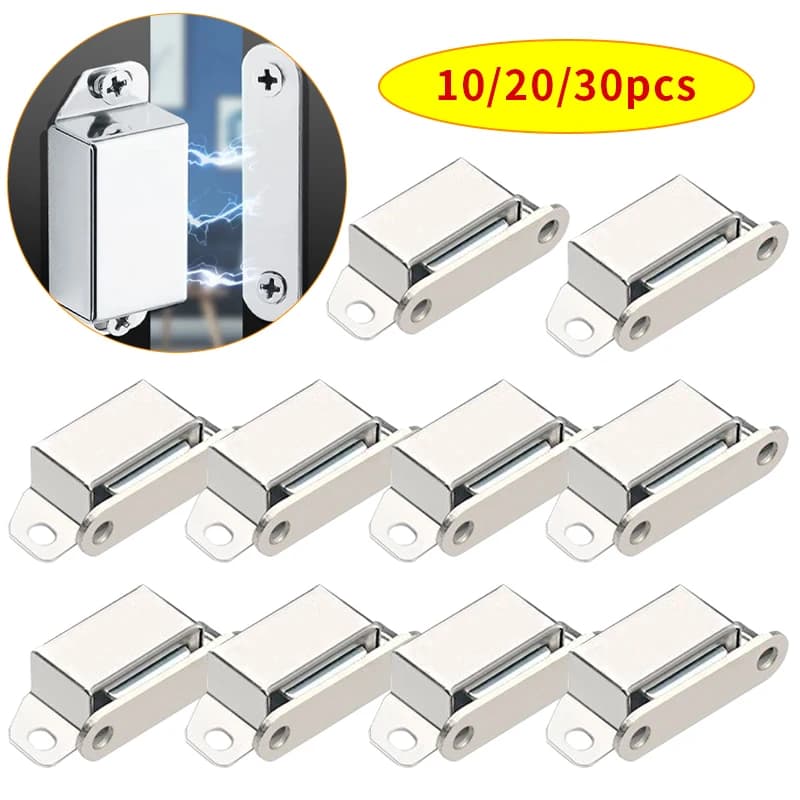 Aspirazione magnetica per porta 10/20/30 pezzi, accessori hardware aspirazione porta chiusa, utilizzata per armadi, armadi, ante scarpiera