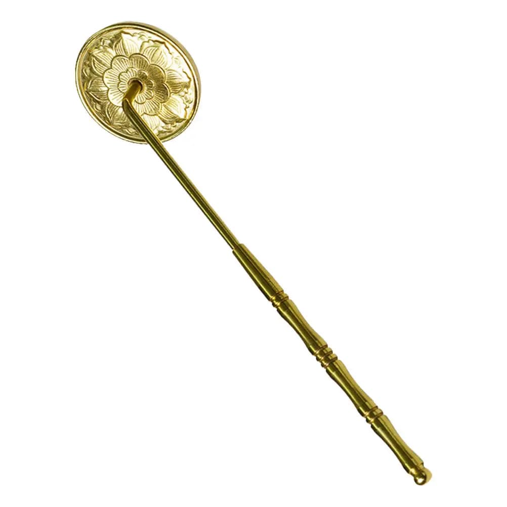 Pressa per cenere di incenso in rame con manico lungo, strumento per aromaterapia, stampo per polvere di incenso, accessori per bruciatore, paletta sigillante per cenere